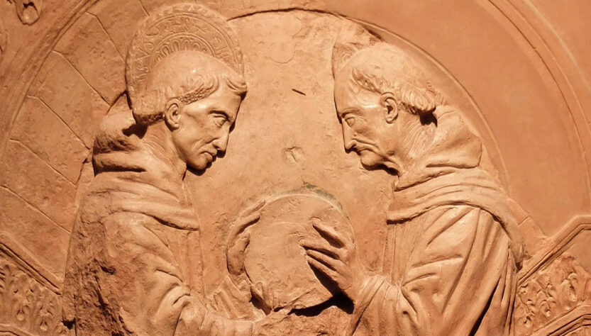 Sperandio Savelli: terracotta con i santi Francesco e Bernardino da Siena